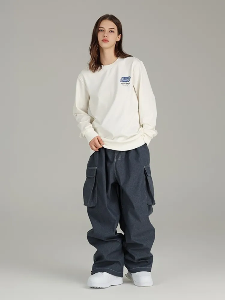 Searipe Demin Baggy Cargo Pants- Women's