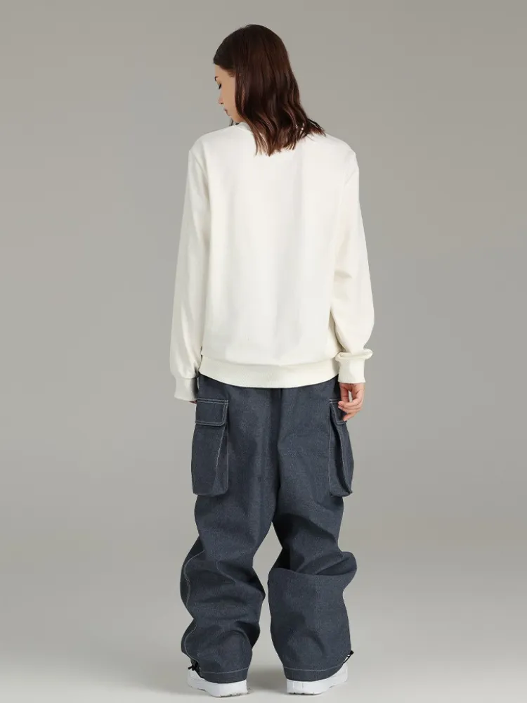 Searipe Demin Baggy Cargo Pants- Women's