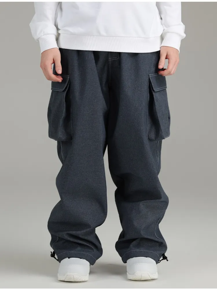 Searipe Demin Baggy Cargo Pants- Women's