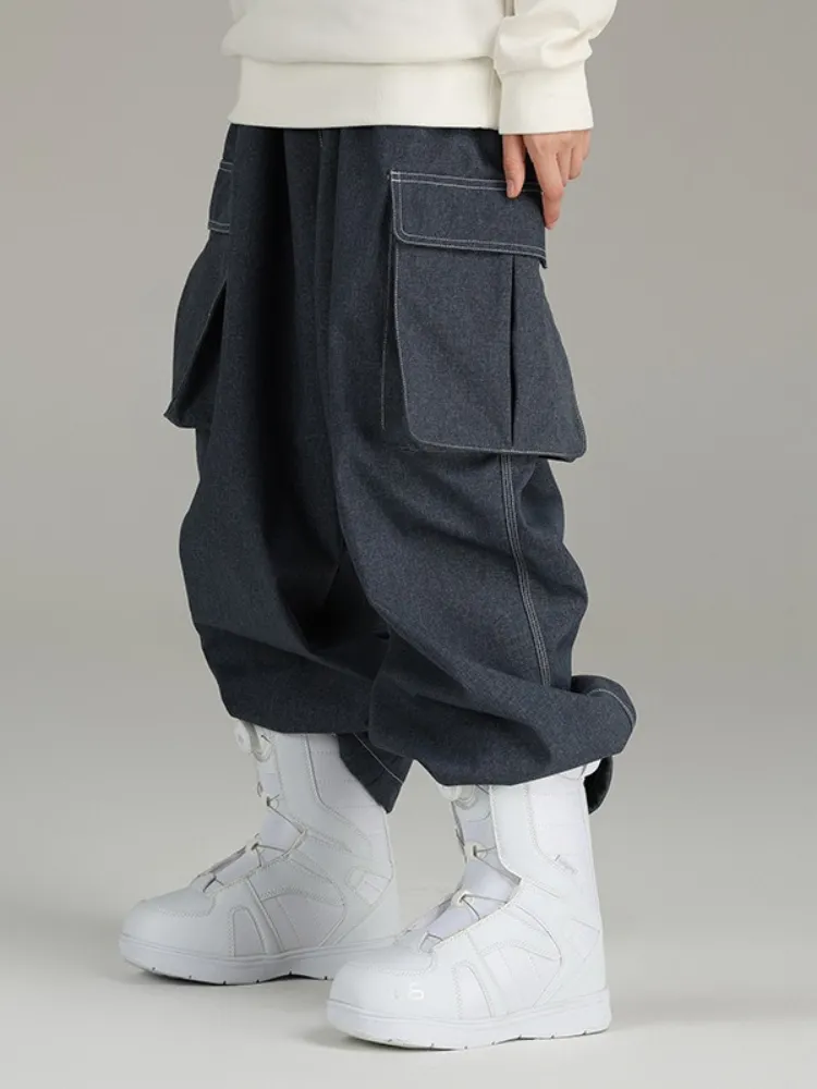 Searipe Demin Baggy Cargo Pants- Women's