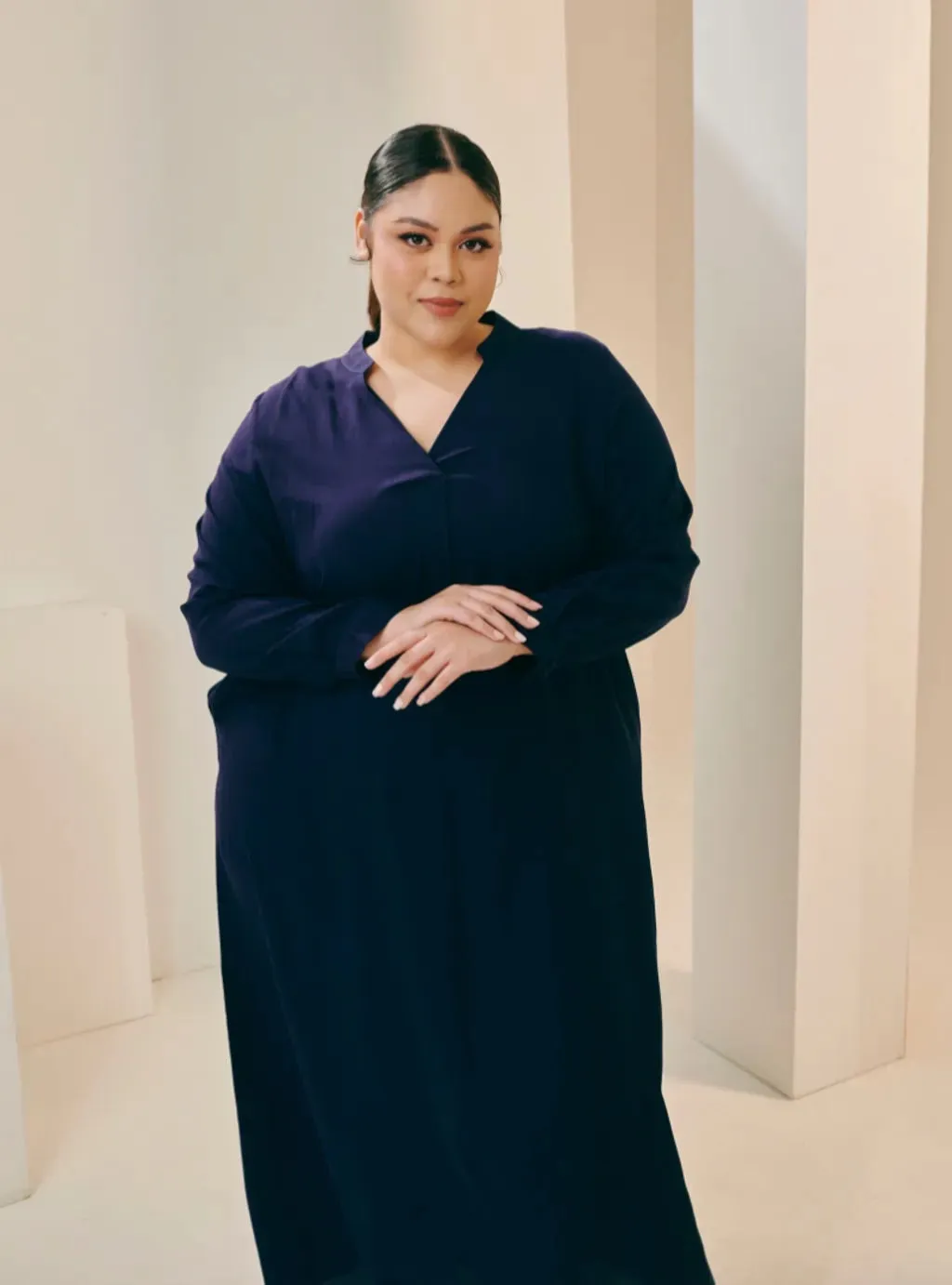 Selsae Mandarin Kaftan Dress