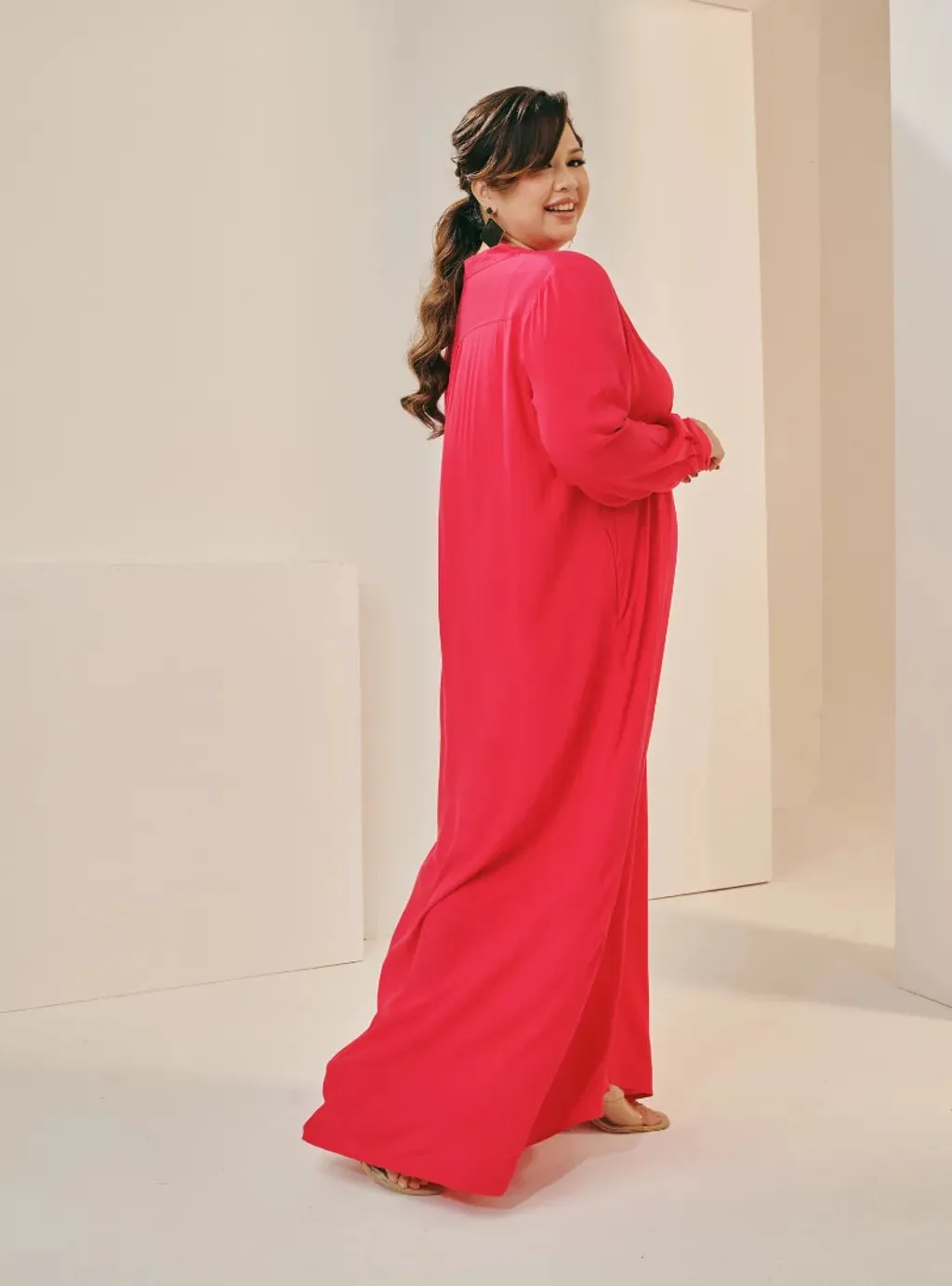 Selsae Mandarin Kaftan Dress