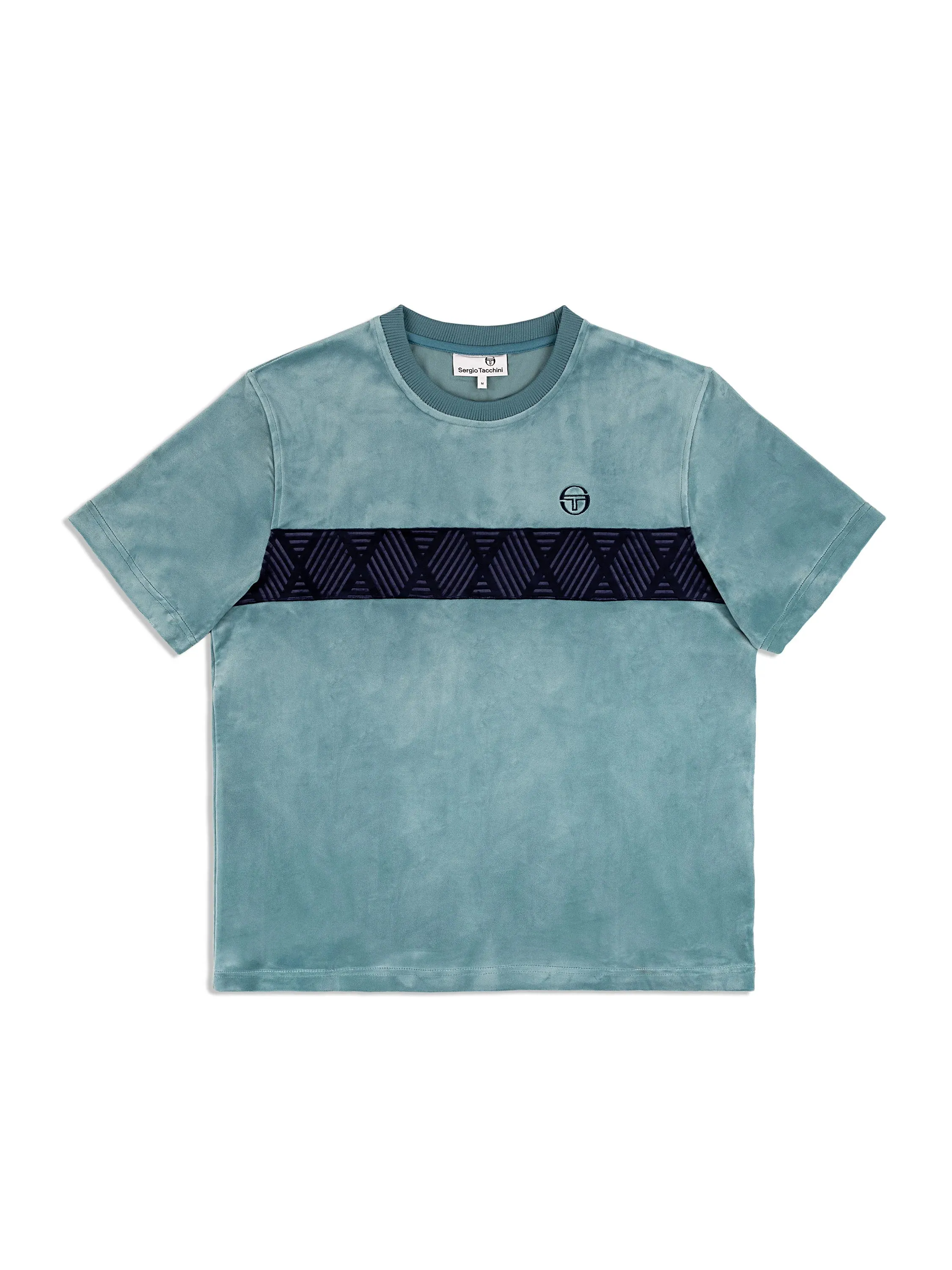 Sergio Tacchini Debossed Damarindo Velour T-Shirt and Short Set