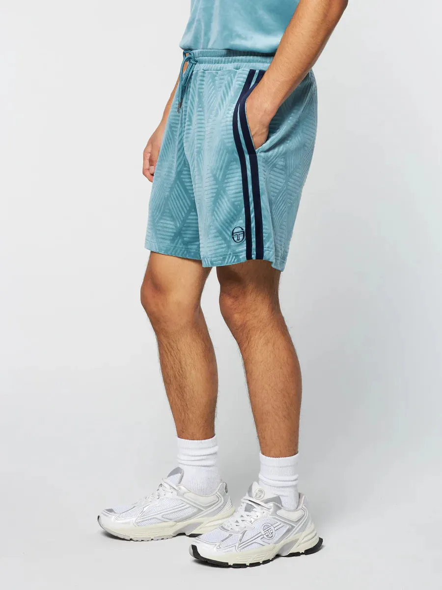 Sergio Tacchini Debossed Damarindo Velour T-Shirt and Short Set