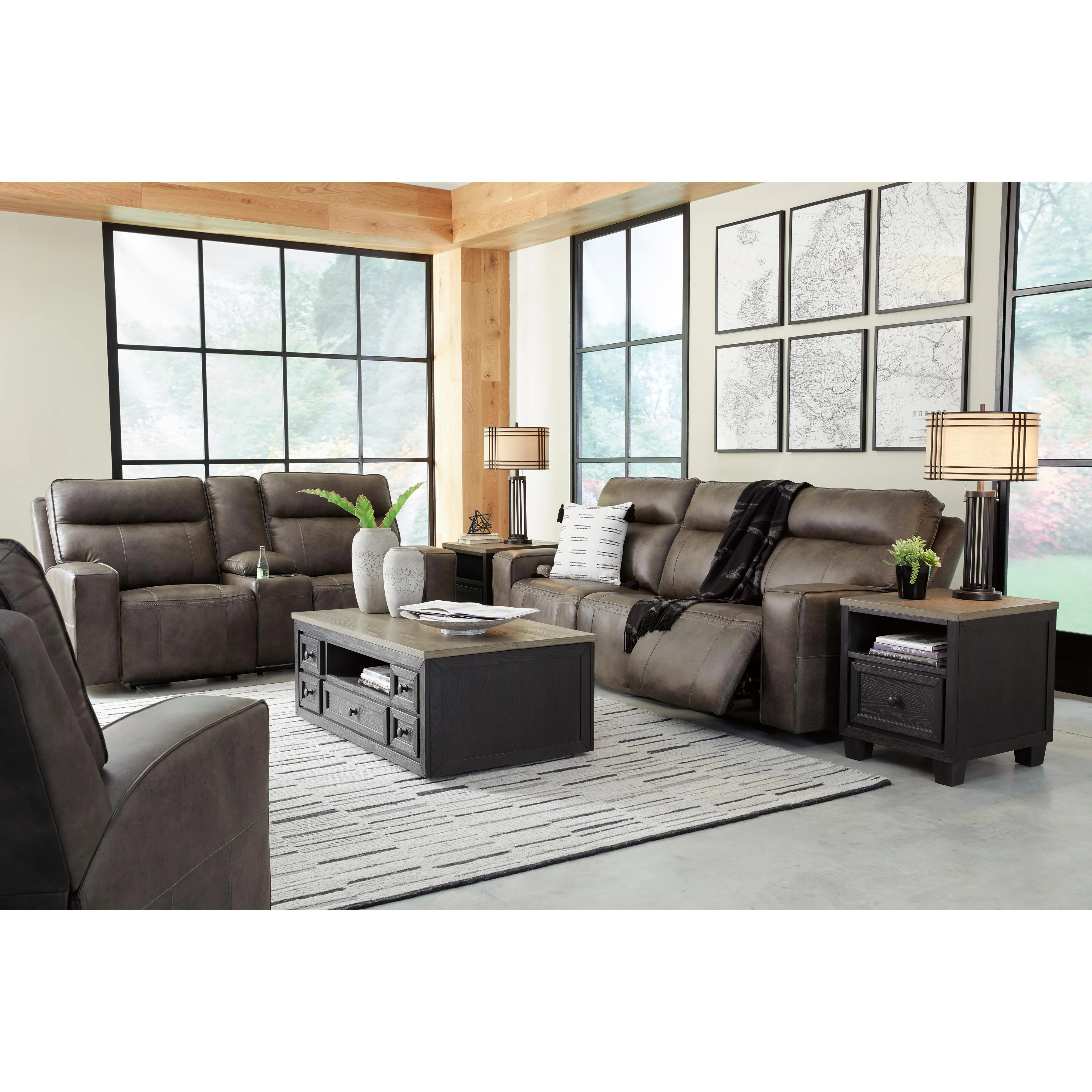Signature Design by Ashley Game Plan Power Leather Recliner U1520582