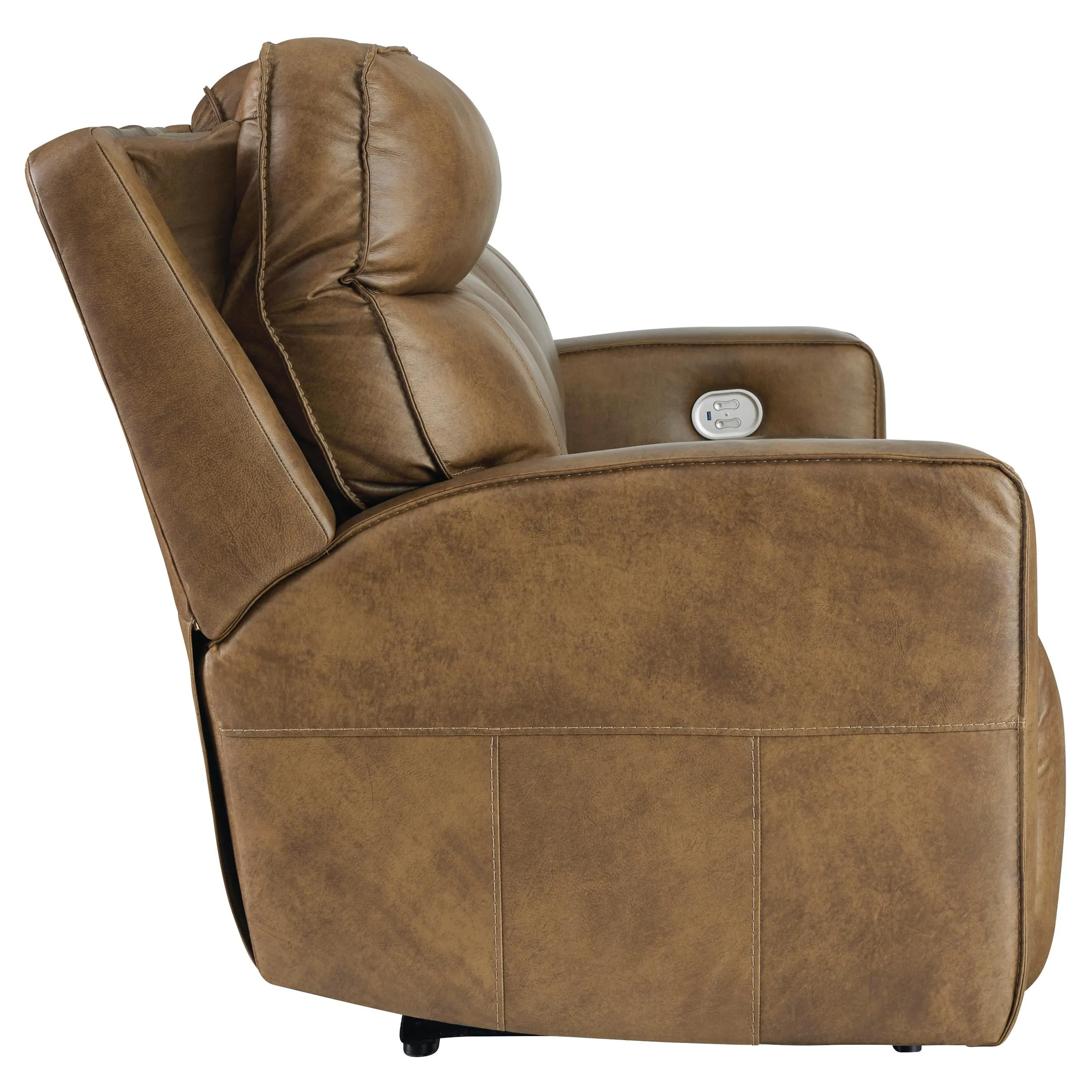 Signature Design by Ashley Game Plan Power Reclining Leather Sofa U1520615