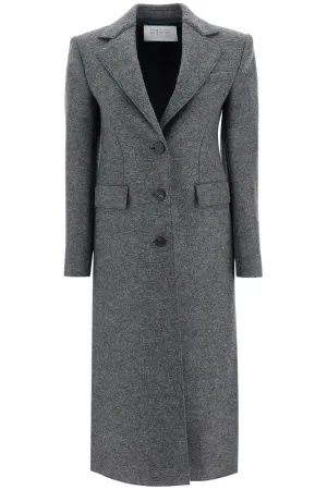 SINGLE-BREASTED COAT IN PRESSED WOOL