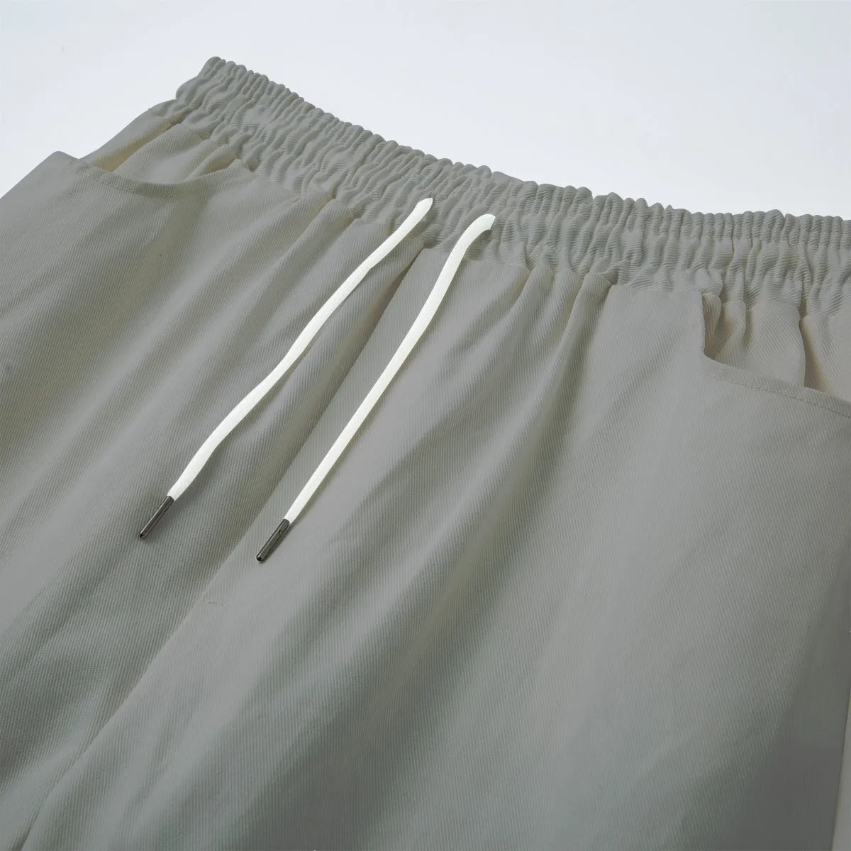Sixty Eight 93 Logo White Grey Unisex Straight Casual Pants