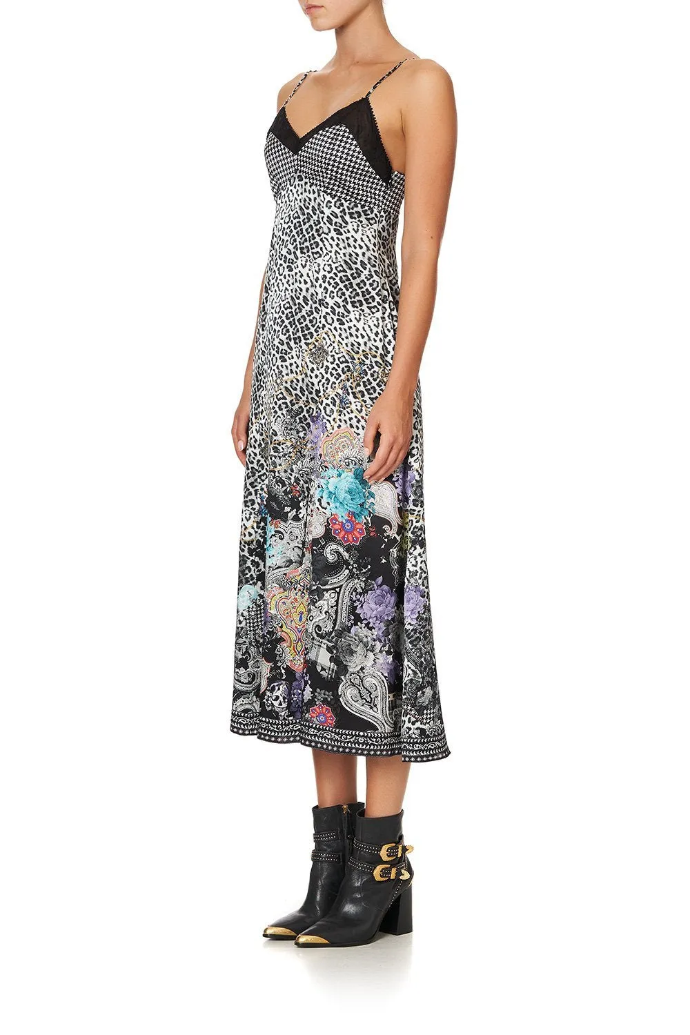 SLIP DRESS WITH FRONT SPLITS SID THE KID
