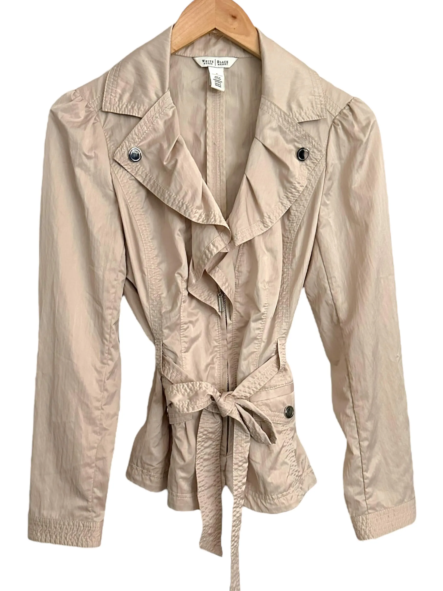 Soft Autumn Champagne Ruffle Jacket