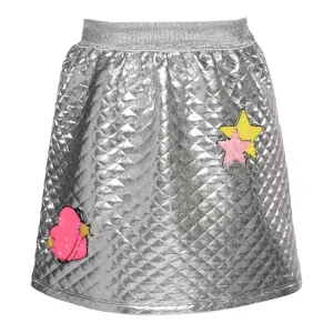 STARS METALLIC QUILTED SKIRT