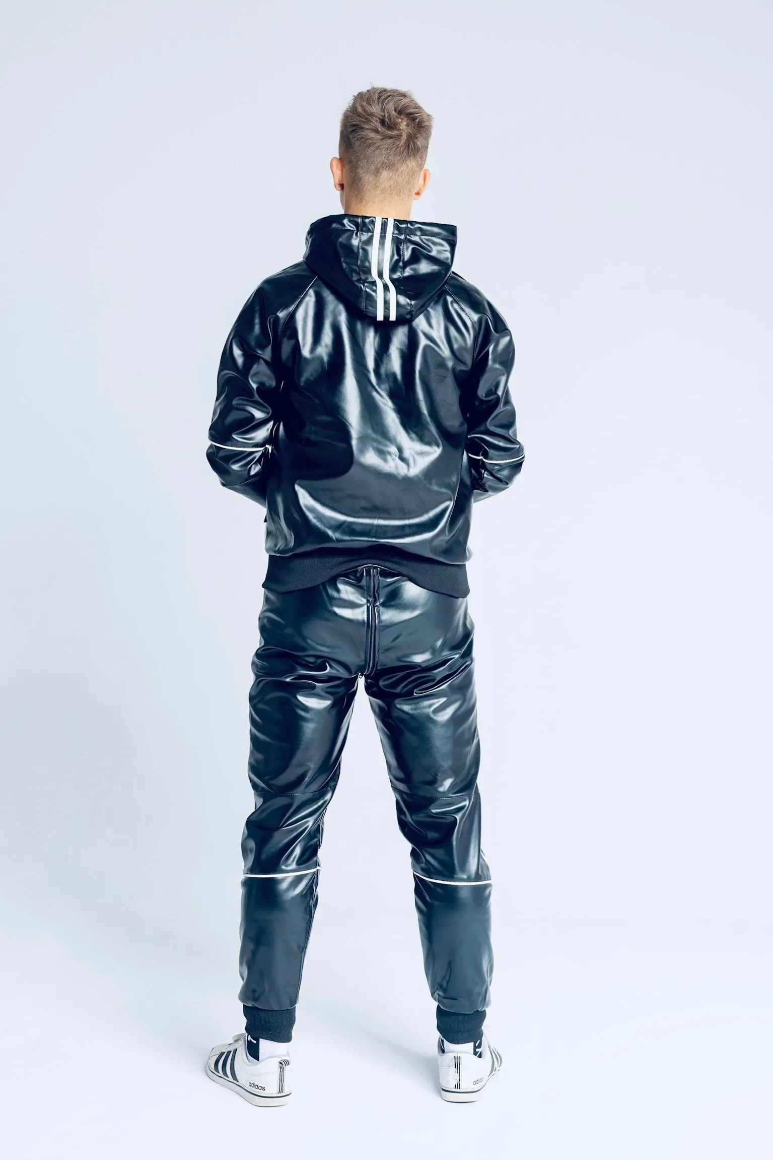 superhero jacket I black/white I vegan leather