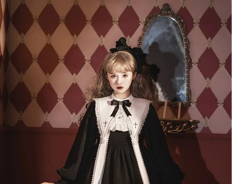 Sweet Date~Gothic Lolita Dress Black Nun OP for Halloween