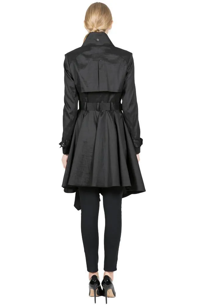 THE LUCKA Microfabric Trench Rain Coat with Waist Belt