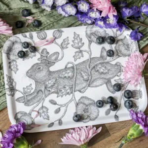 Through the Poppies Rabbit Birch Tray