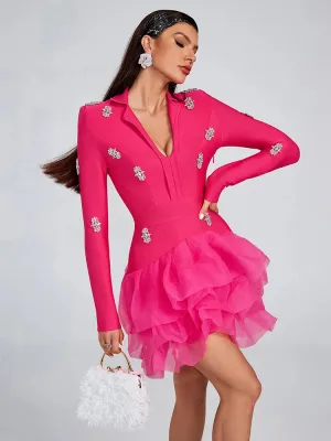 Trend4us Women's Tiered Ruffle Mini Dress