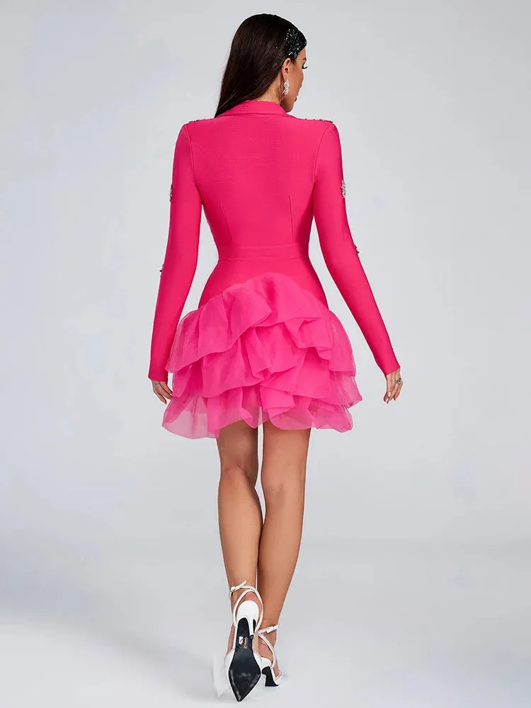 Trend4us Women's Tiered Ruffle Mini Dress