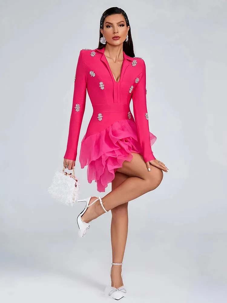 Trend4us Women's Tiered Ruffle Mini Dress