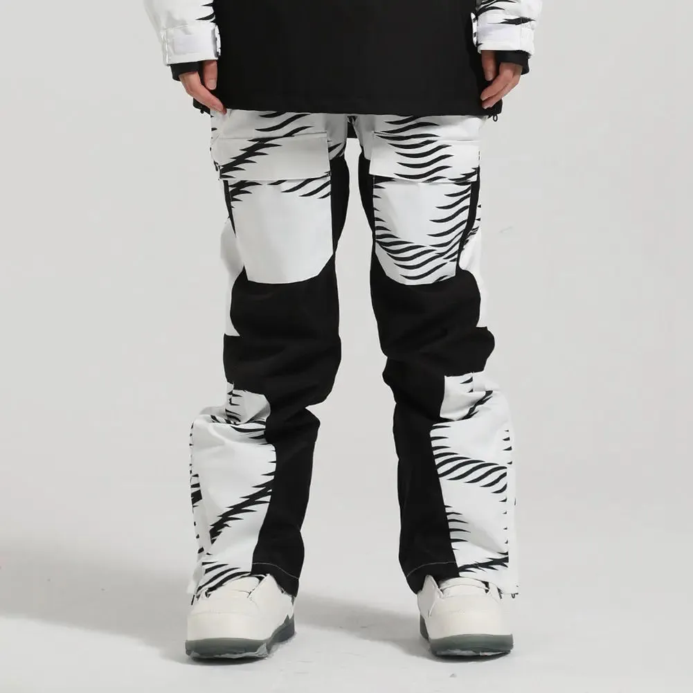 Unisex Baggy Insulated Snow Pants Thicken Windproof Snow Trousers