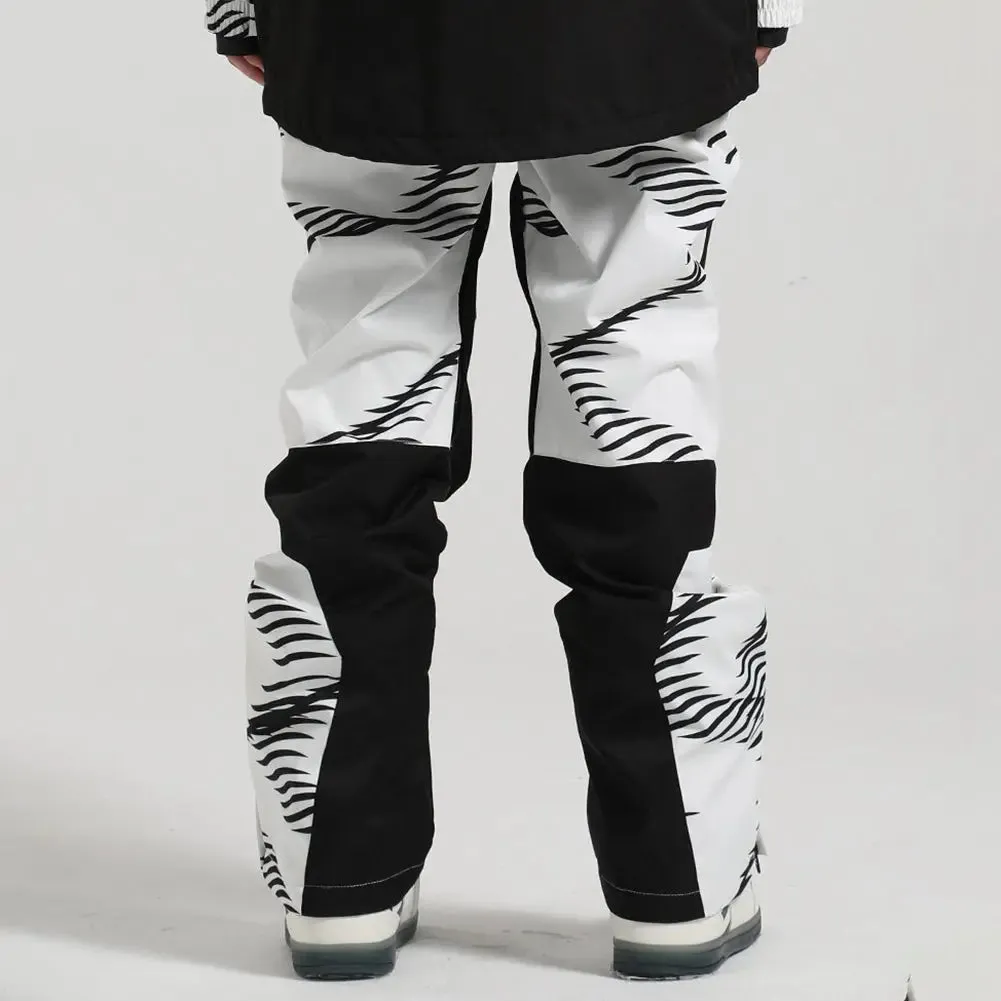 Unisex Baggy Insulated Snow Pants Thicken Windproof Snow Trousers