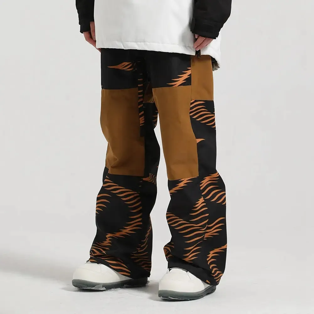 Unisex Baggy Insulated Snow Pants Thicken Windproof Snow Trousers