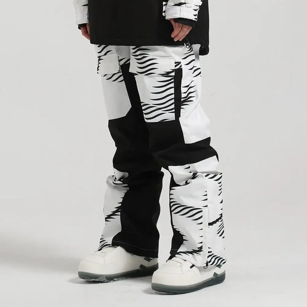 Unisex Baggy Insulated Snow Pants Thicken Windproof Snow Trousers