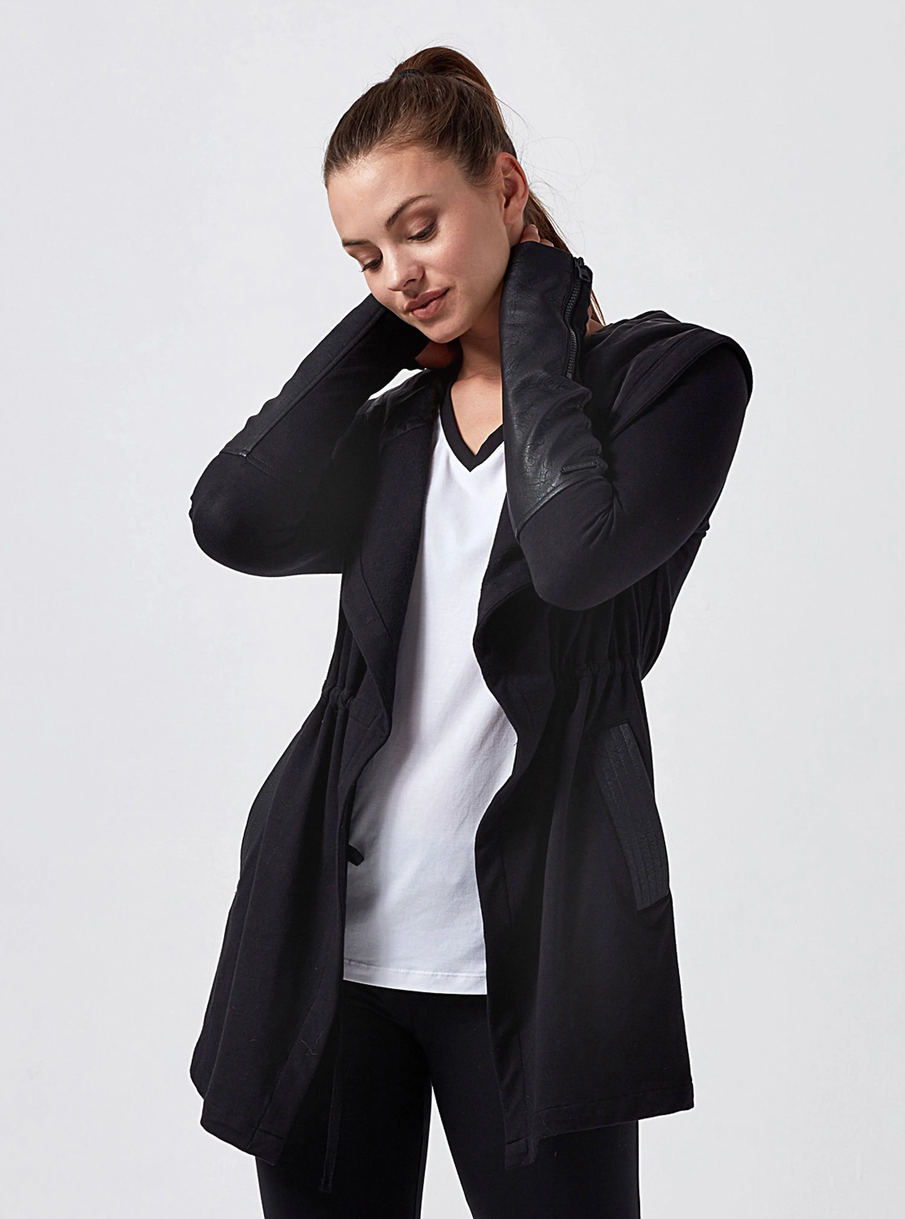 Vegan Leather Travel Jacket Black