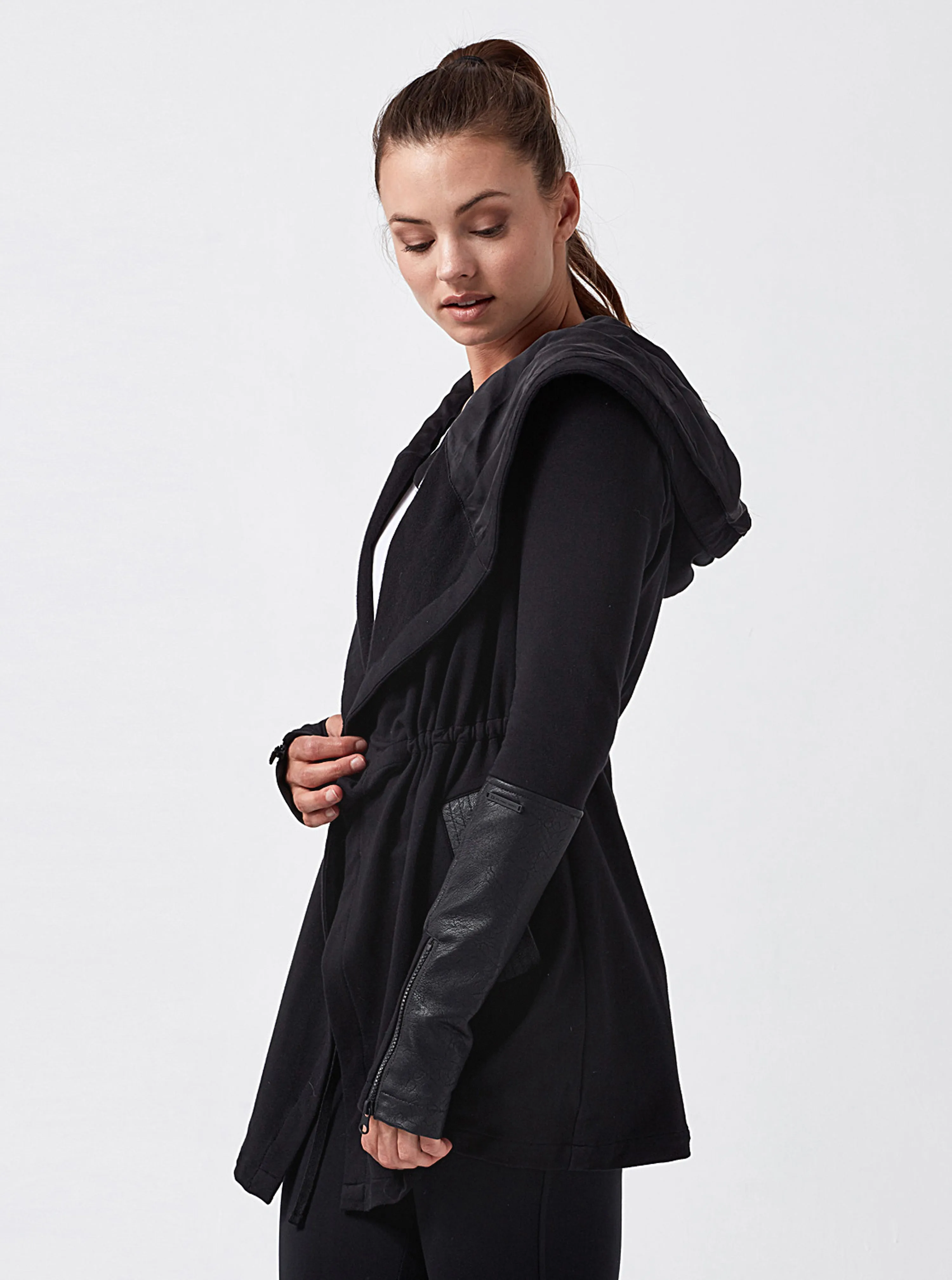 Vegan Leather Travel Jacket Black