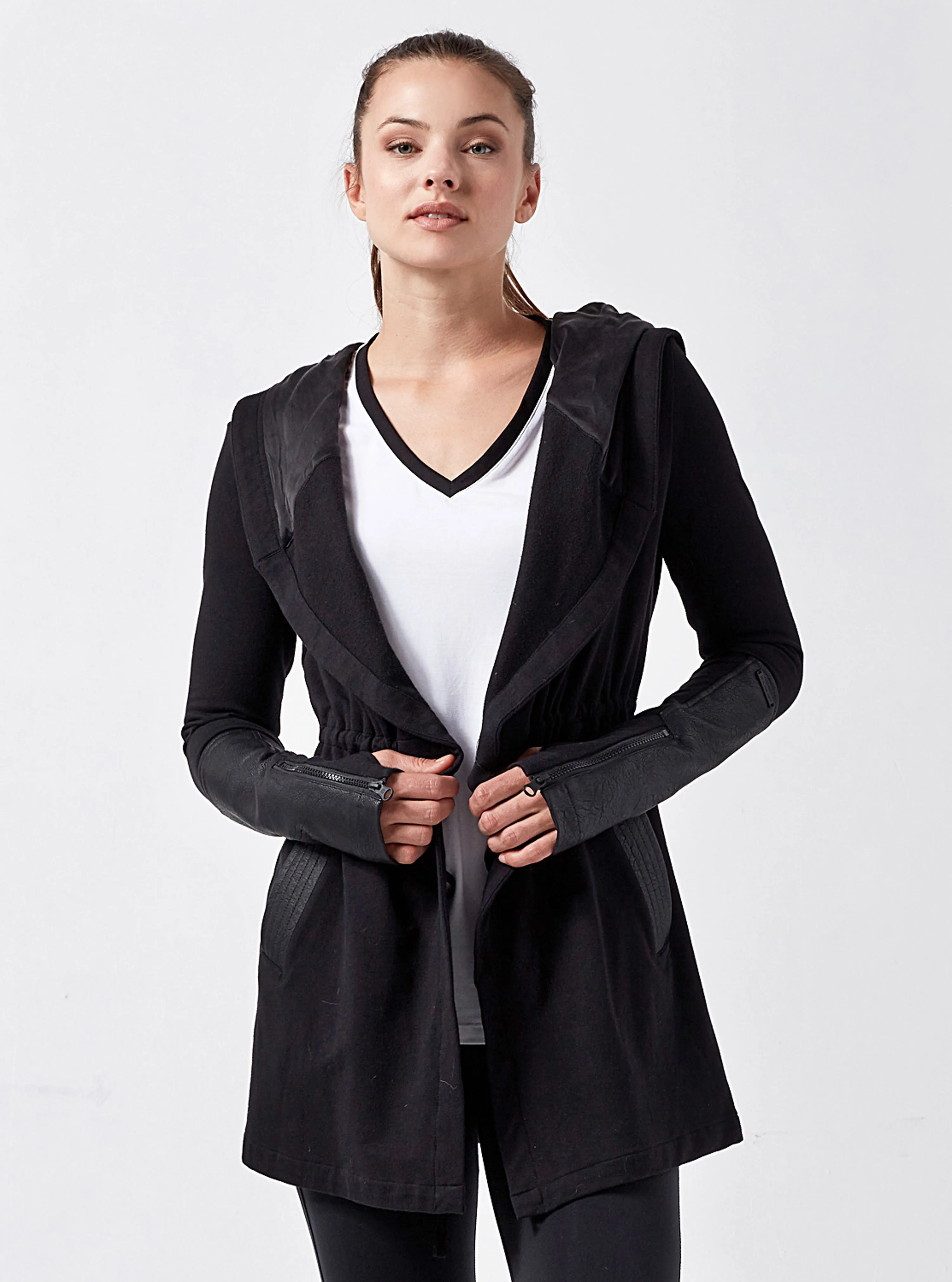 Vegan Leather Travel Jacket Black