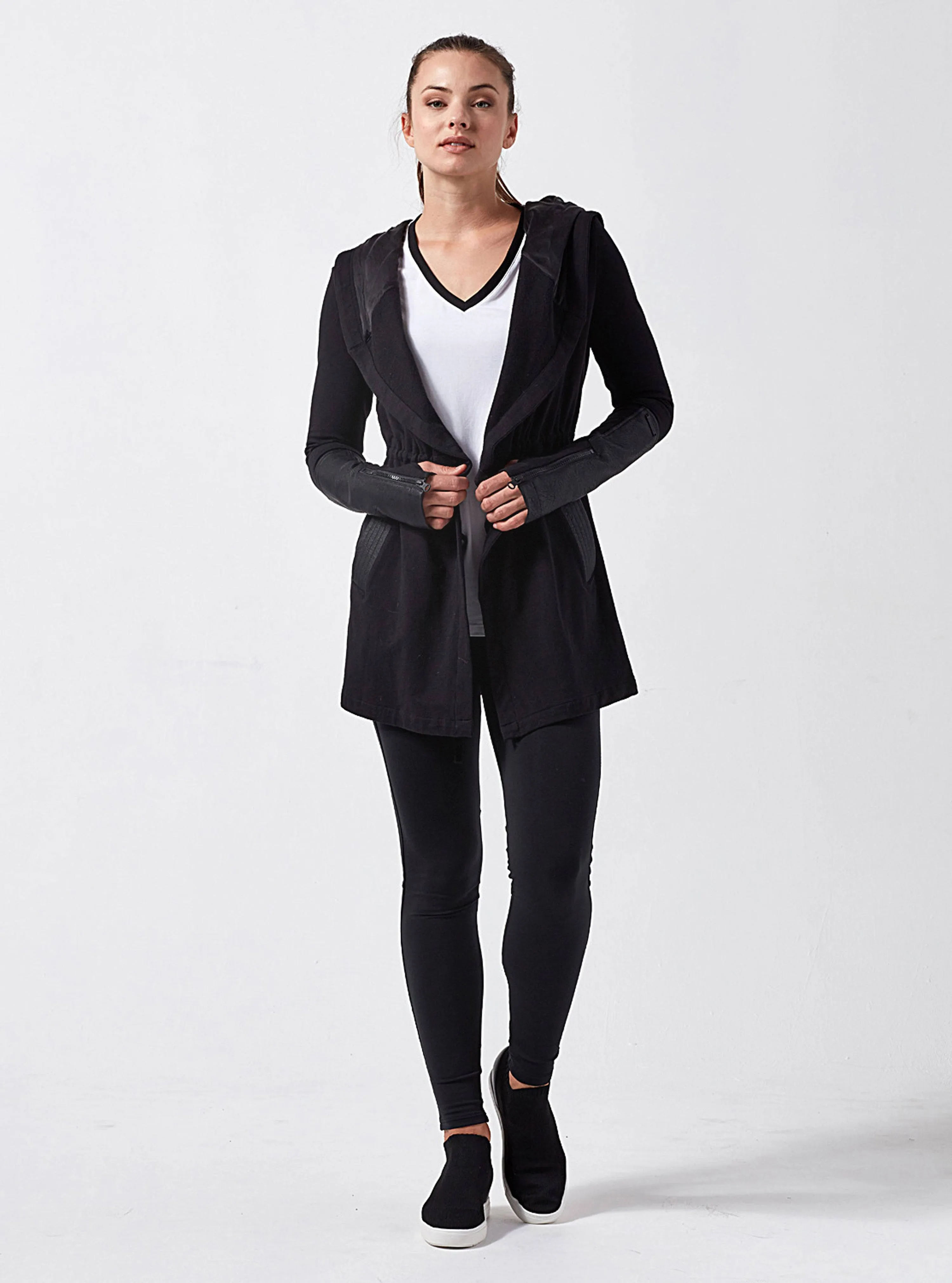 Vegan Leather Travel Jacket Black