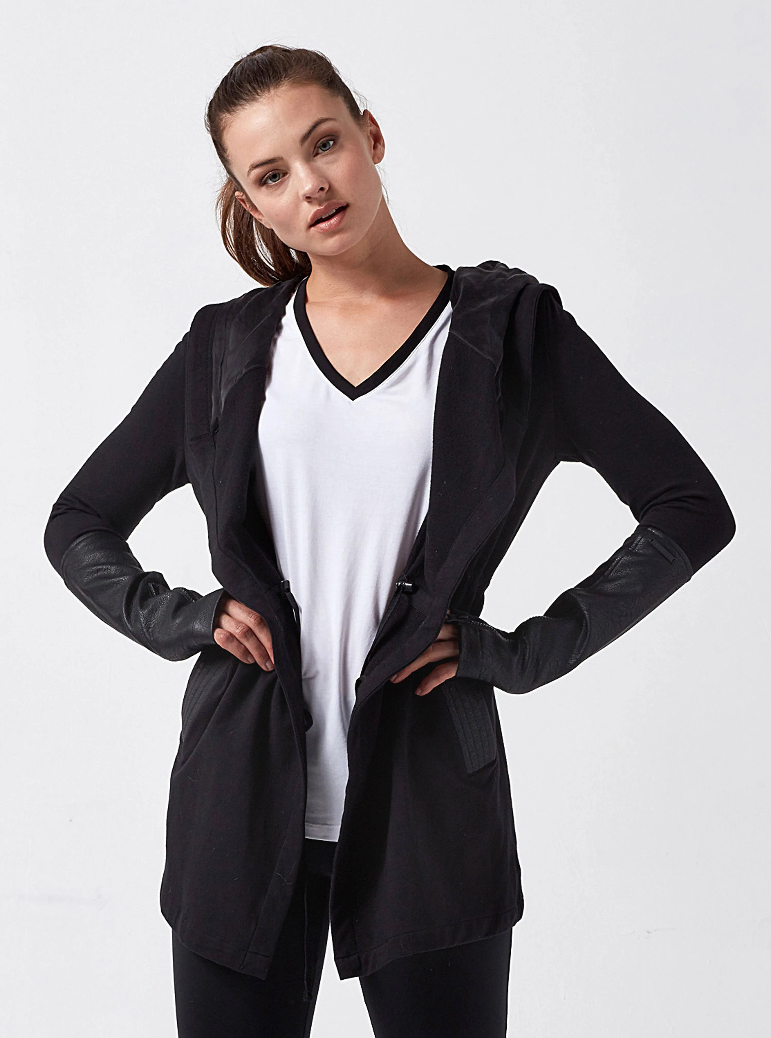 Vegan Leather Travel Jacket Black