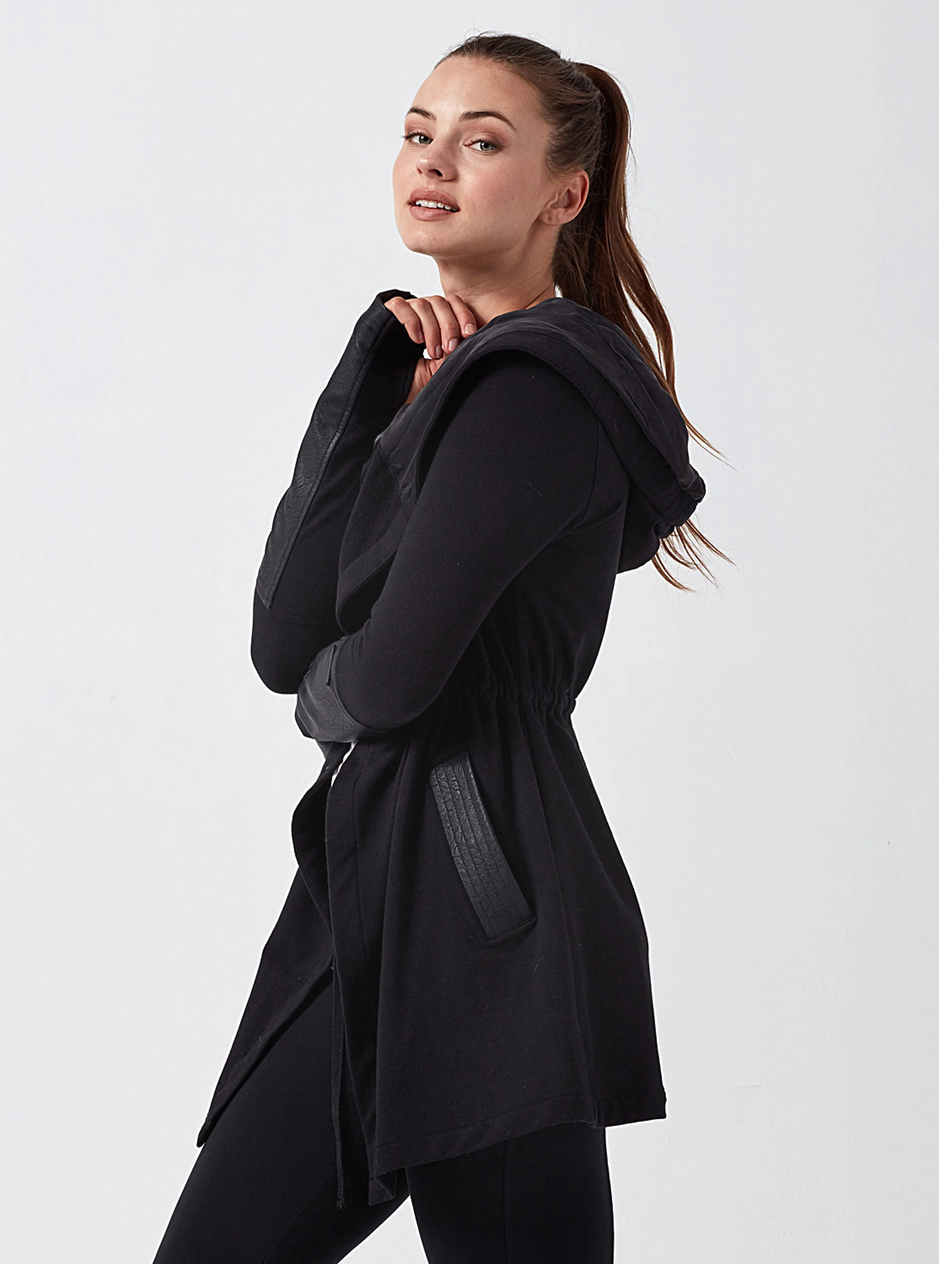 Vegan Leather Travel Jacket Black