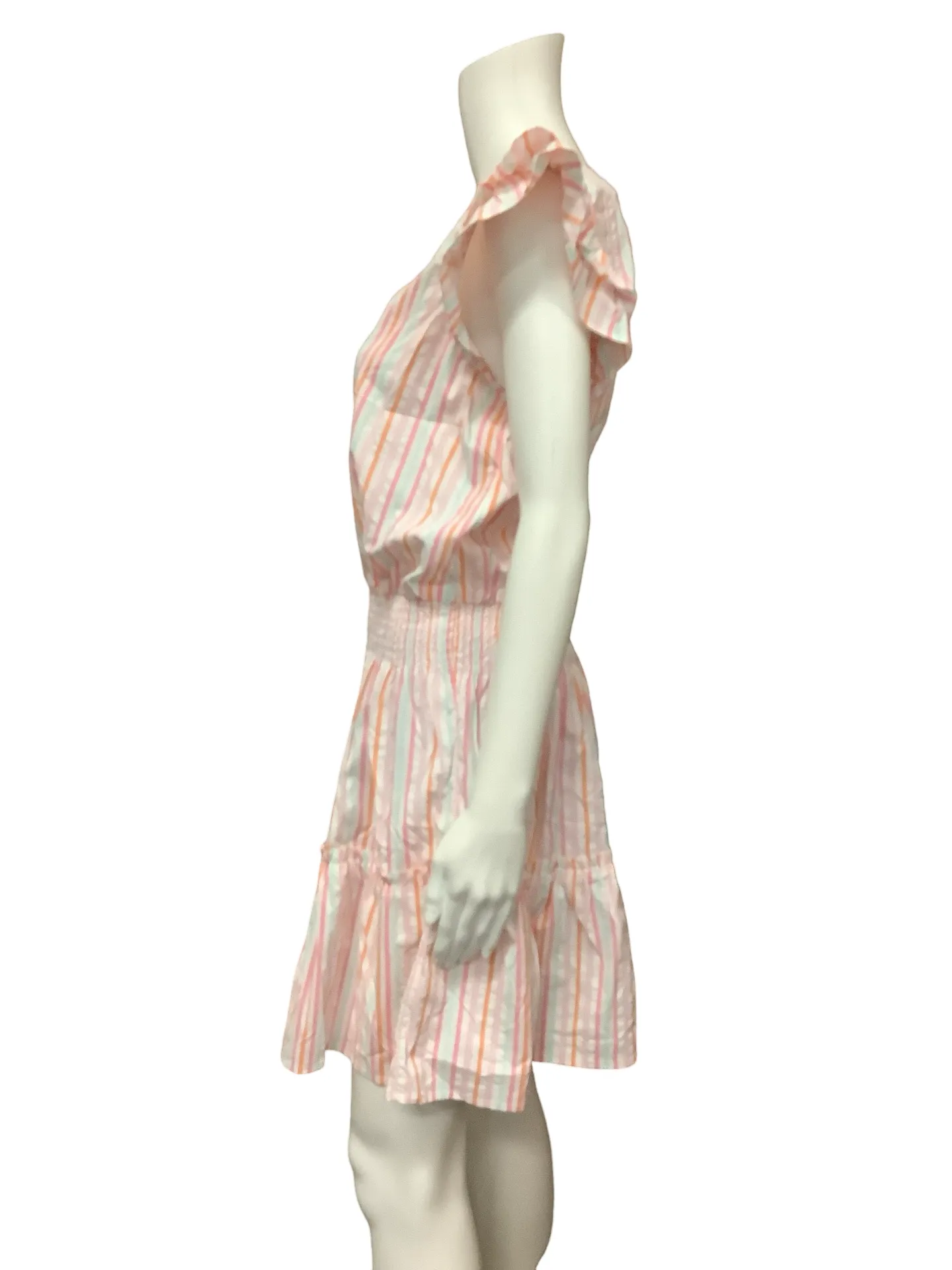 Vineyard Vines Mini Smocked Striped Print Dress Size: L