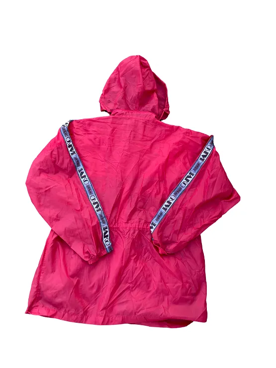 Vintage Jako red windbreaker nylon hoodie jacket in L|L32 W26| SKU 4394