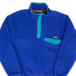 VINTAGE PATAGONIA BLUE SNAP T FLEECE PULLOVER JACKET 1990S SMALL