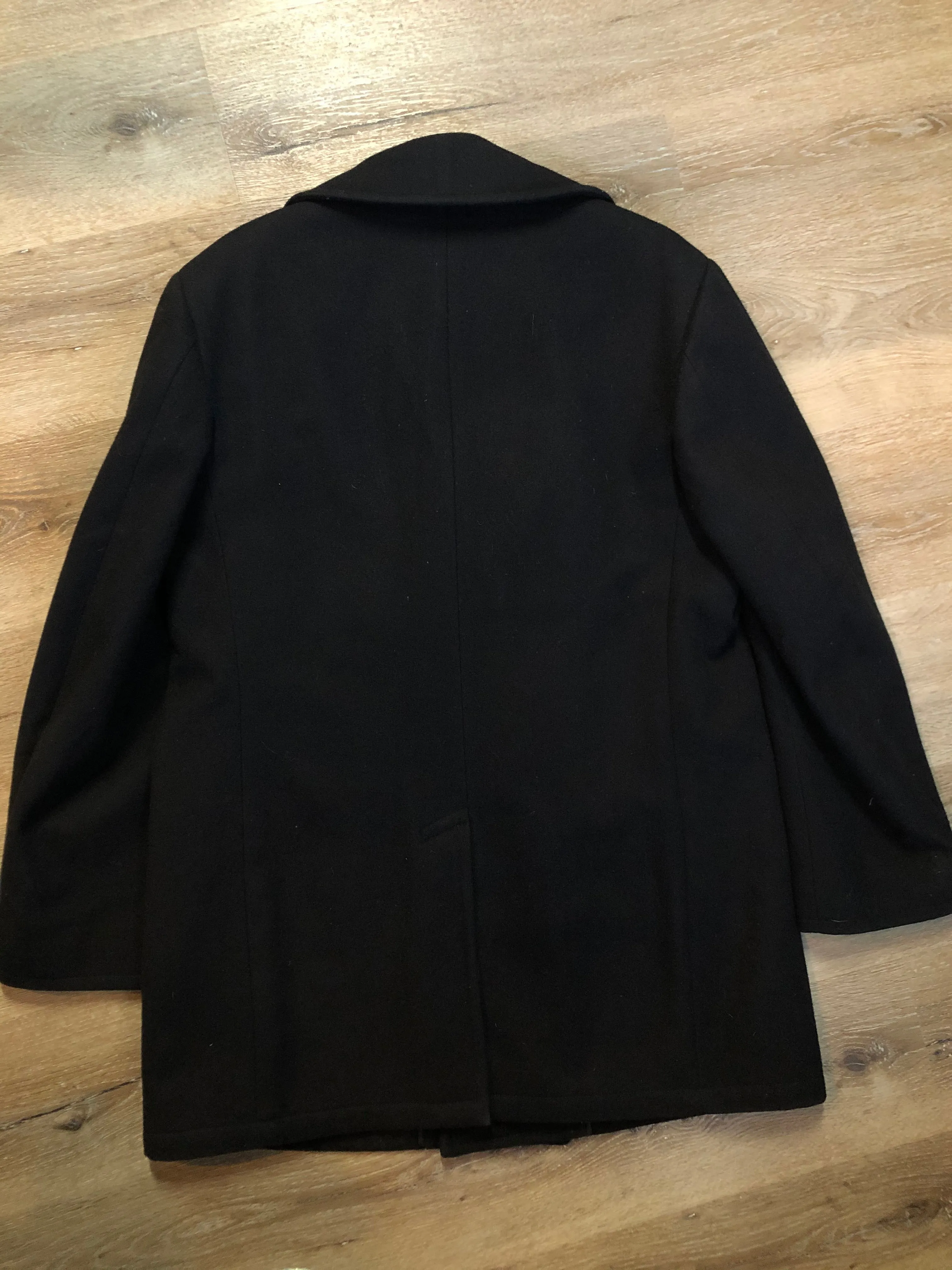 Vintage Quarterdeck Collection Authentic US Navy 100% Wool Pea Coat / Pijjakker . NWOT. 46 Long  Made in USA SOLD