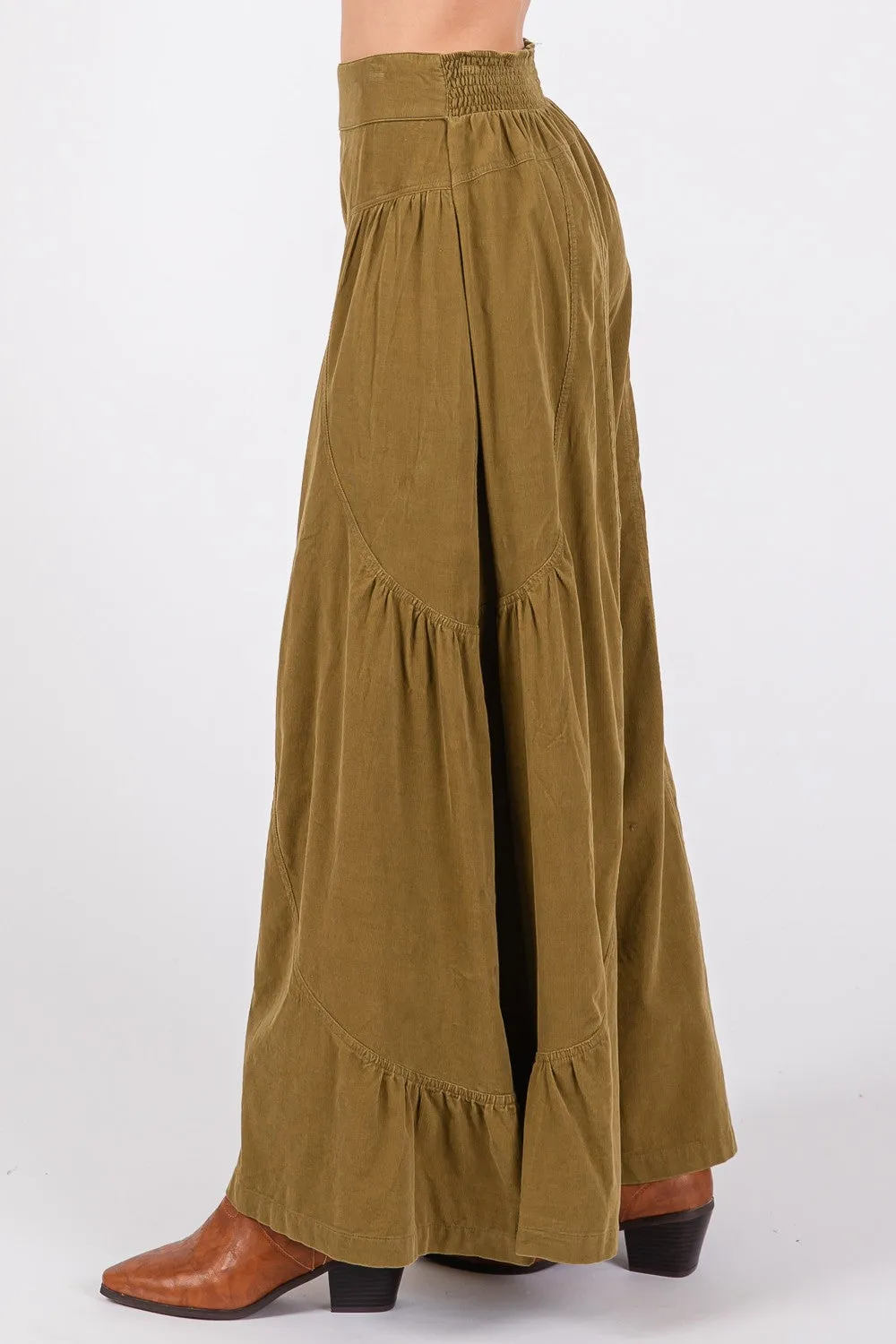 Wide-Leg Corduroy Pants with Pockets – High-Rise Comfort
