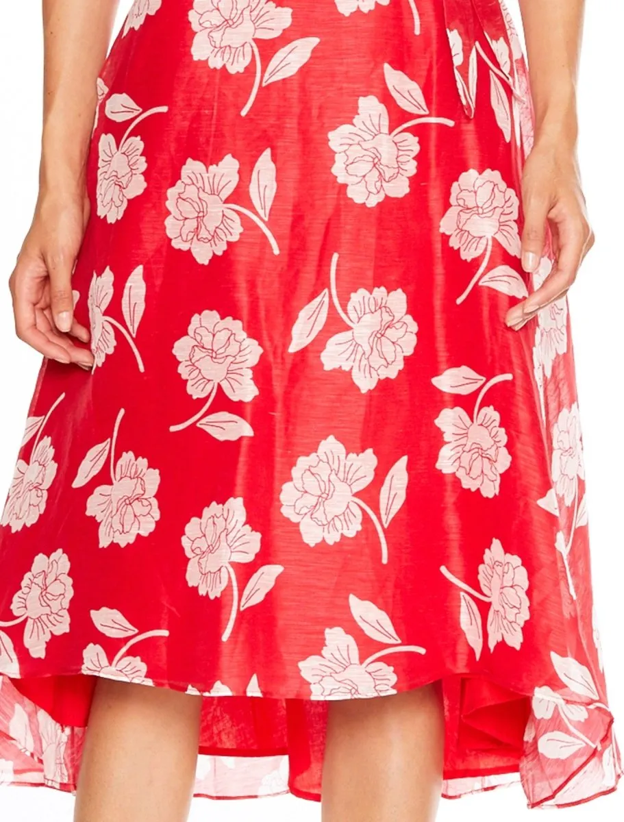 WILD POPPY MIDI SKIRT