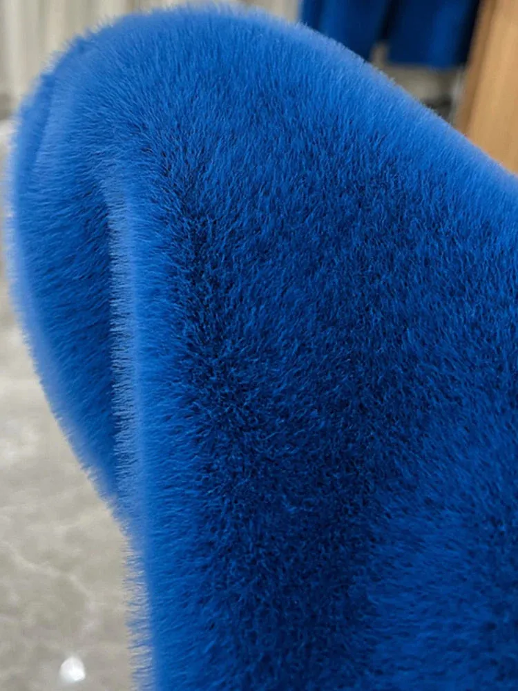 Women Long Oversized Fluffy Faux Fur With Hood Coat