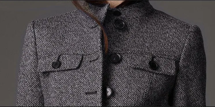 Women's Autumn/Winter Slim Coat With Decorative Belt