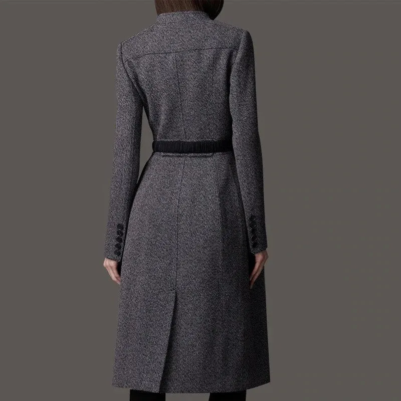 Women's Autumn/Winter Slim Coat With Decorative Belt