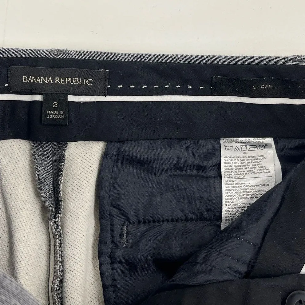 Women's Banana Republic Sloan Grey Slacks Dress Pants - Size 2