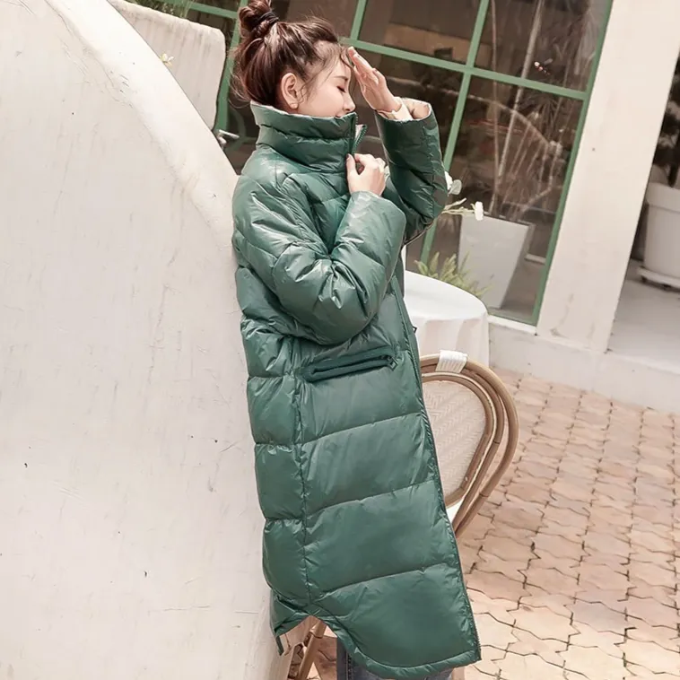 Women's Winter Casual Slim Warm Long Parka With Pockets