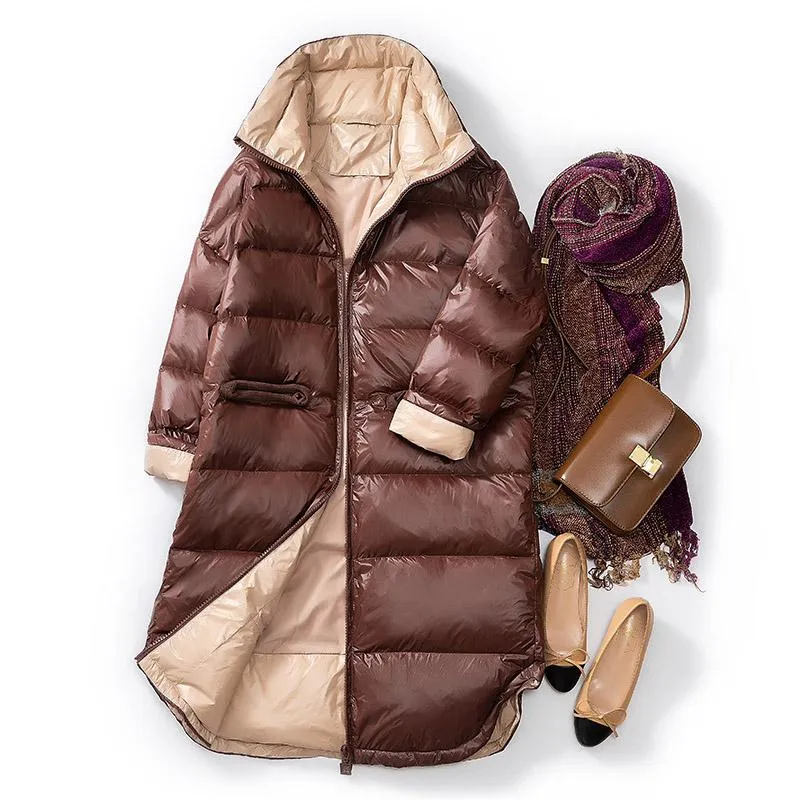 Women's Winter Casual Slim Warm Long Parka With Pockets