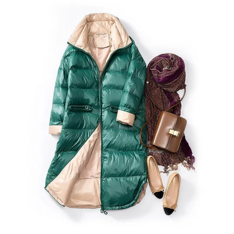 Women's Winter Casual Slim Warm Long Parka With Pockets