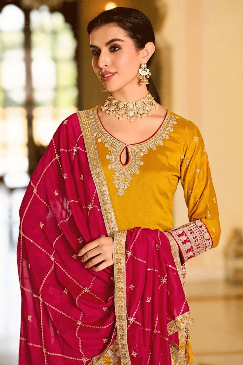 Yellow Color Dhoti Kurti For Haldi Function